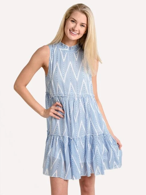 Oliphant Ruffle Collar Short Dress -Clothing Line Store ruffle collar short dress blue c80d30f7 df19 4f6e 94a7 40a42bea8e47