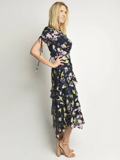 Tanya Taylor Garden Print Cosette Dress -Clothing Line Store s182d577gf navyalt1