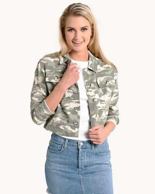 John & Jenn Hunter Cropped Jacket -Clothing Line Store s960cj35 lightcamo 88dad38e 50a7 430c ae30 b8051cce789d