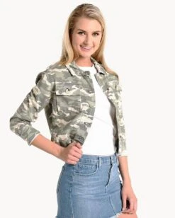 John & Jenn Hunter Cropped Jacket -Clothing Line Store s960cj35 lightcamoalt1