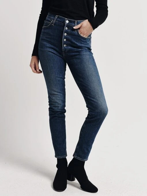 Citizens Of Humanity Olivia Exposed Fly High Rise Slim Ankle Jean -Clothing Line Store sbs 5916 2