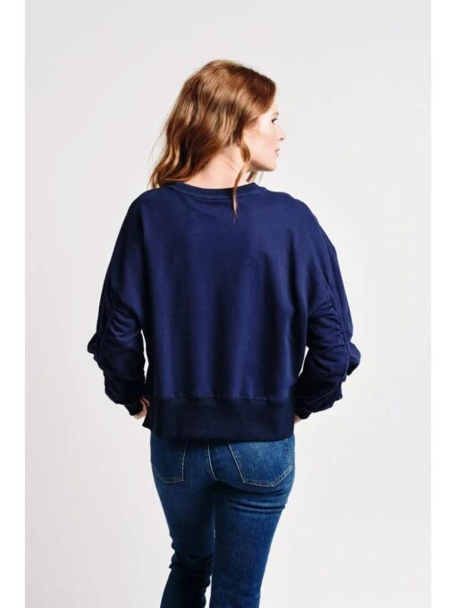 GLAM Solid Knit Pullover Sweater -Clothing Line Store t1148 navyalt2