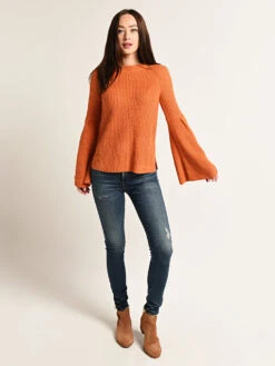 THML Bell Sleeve Sweater -Clothing Line Store tmk780 rustalt1