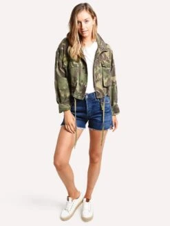 Pam&Gela Camo Crop Cargo Jacket -Clothing Line Store tn50081749 armycamoalt3