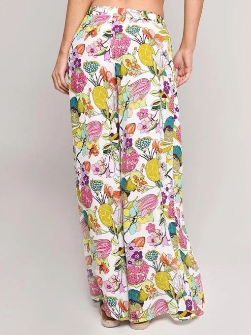 Trina Turk Key West Botanical Wrap Pant -Clothing Line Store tt8wa31 whitealt3