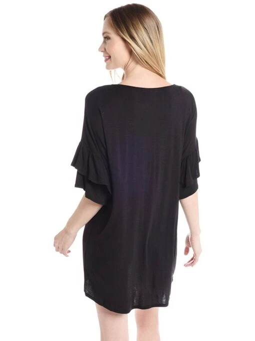 Trina Turk Sunshine Cover Tunic -Clothing Line Store tt8wk53 blackalt3