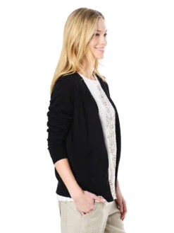 Tommy Bahama Women's Pickford Frayed Cardigan -Clothing Line Store tw413116 blackalt2