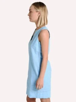 Tommy Bahama Women's Seaglass Linen Shift Dress -Clothing Line Store tw617529 scandiabluealt1