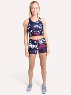 The Upside Women's Royal Tie Dye Speechless Short -Clothing Line Store upsw119008 tiedyealt3