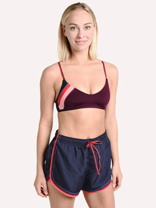 The Upside Women's Maroon Retro Zoe Bra -Clothing Line Store upsw119048 maroon