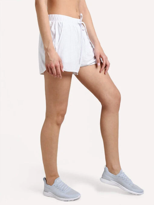 The Upside Women's Track Short -Clothing Line Store upsw119071 whitealt1