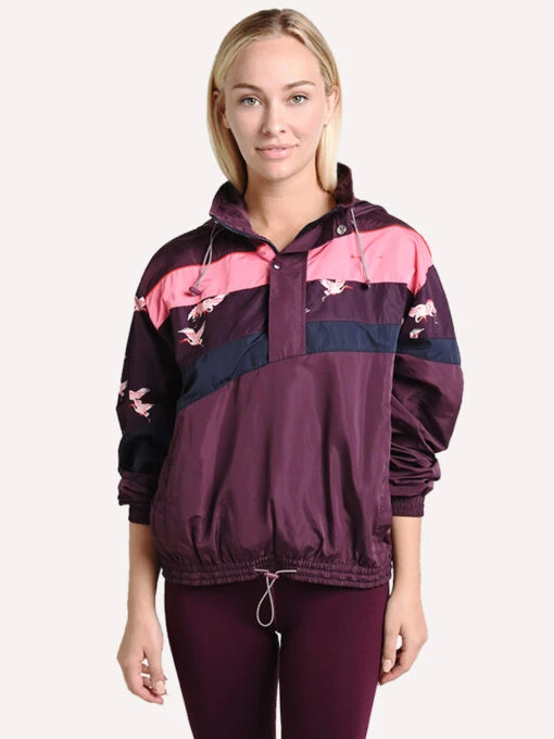 The Upside Crane Retro Derby Anorak -Clothing Line Store upsw119082 maroon multi