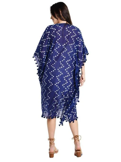 Roberta Roller Rabbit Asia Kaftan Zig Zag Shibori -Clothing Line Store w drlg 010zigshib navyalt2