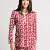 Roller Rabbit Women's Bearry Holidays Pajamas -Clothing Line Store w lnpj 002bearry red