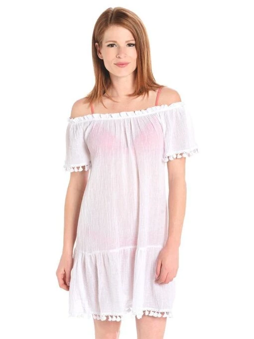 Eberjey Sea Breeze Deavon Coverup -Clothing Line Store wc1618de white 3c966220 ffcc 4244 b3b2 cb4453af0bea