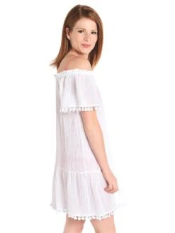 Eberjey Sea Breeze Deavon Coverup -Clothing Line Store wc1618de whitealt2