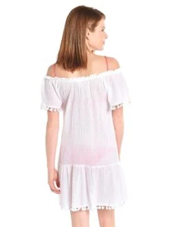 Eberjey Sea Breeze Deavon Coverup -Clothing Line Store wc1618de whitealt3