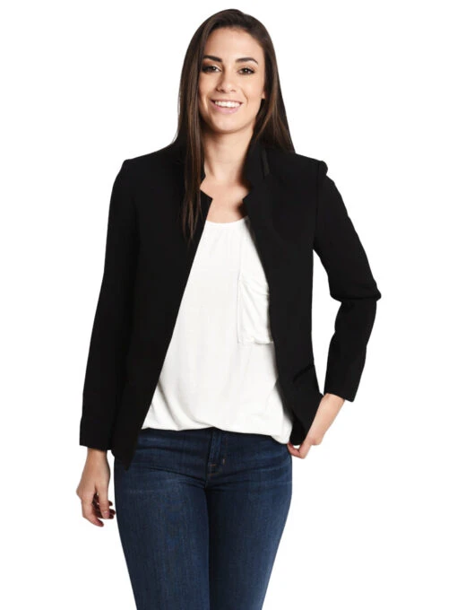 Zadig & Voltaire Voly Deluxe Blazer -Clothing Line Store wfca0206f noir