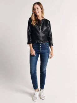 Do+Be Faux Leather Jacket -Clothing Line Store y15858 blackalt2