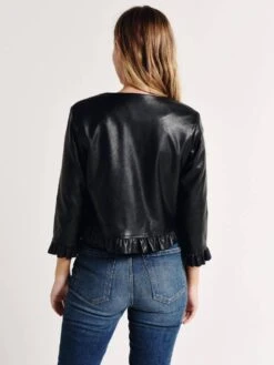 Do+Be Faux Leather Jacket -Clothing Line Store y15858 blackalt3